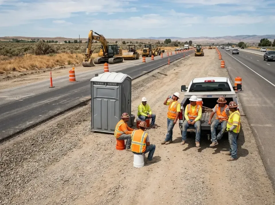 highway-road-construction-crew-007 — frequently asked questions, Porta Potty and Restroom Rentals in Green, OR